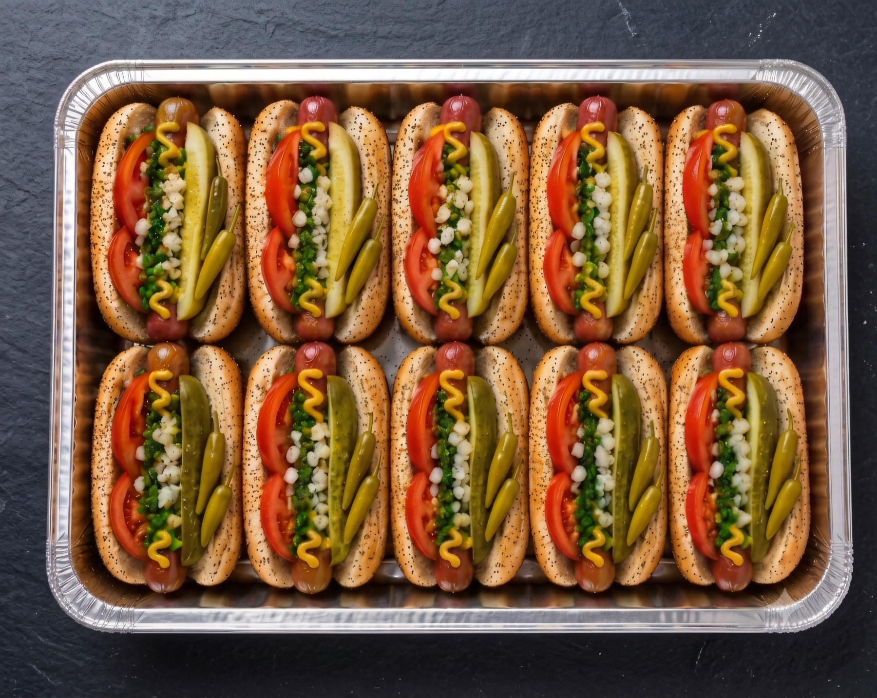 Chicago dogs platter