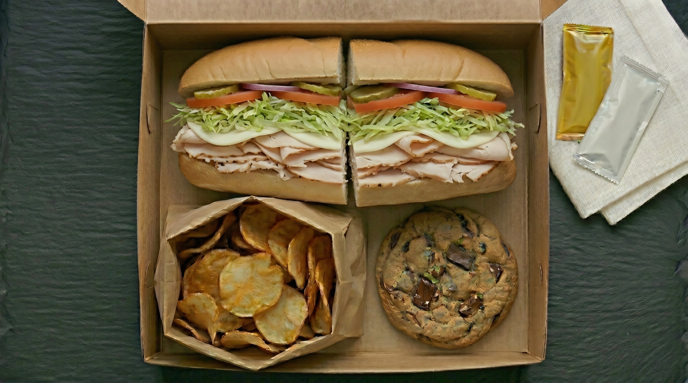 Turkey or ham sub